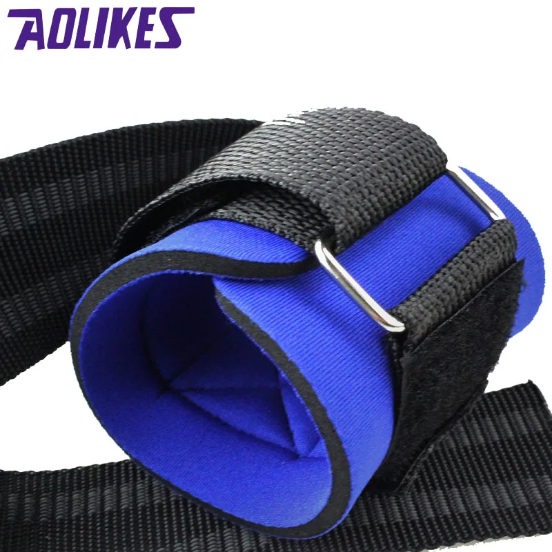 AOLIKES 1 Pair Gym Sport Wristband Fitness Dumbbells Training Wrist Support Straps Wraps With Hand Power Bands Horizontal Bar