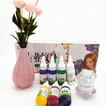 7 шт Супер татуировки чернила набор постоянный макияж с микроволокном искусство пигмент 15