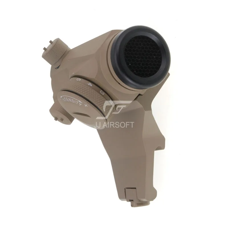 

JJ Airsoft 1x24 Red Dot with Killflash / Kill Flash, 45 Degree Offset Mount (Tan)