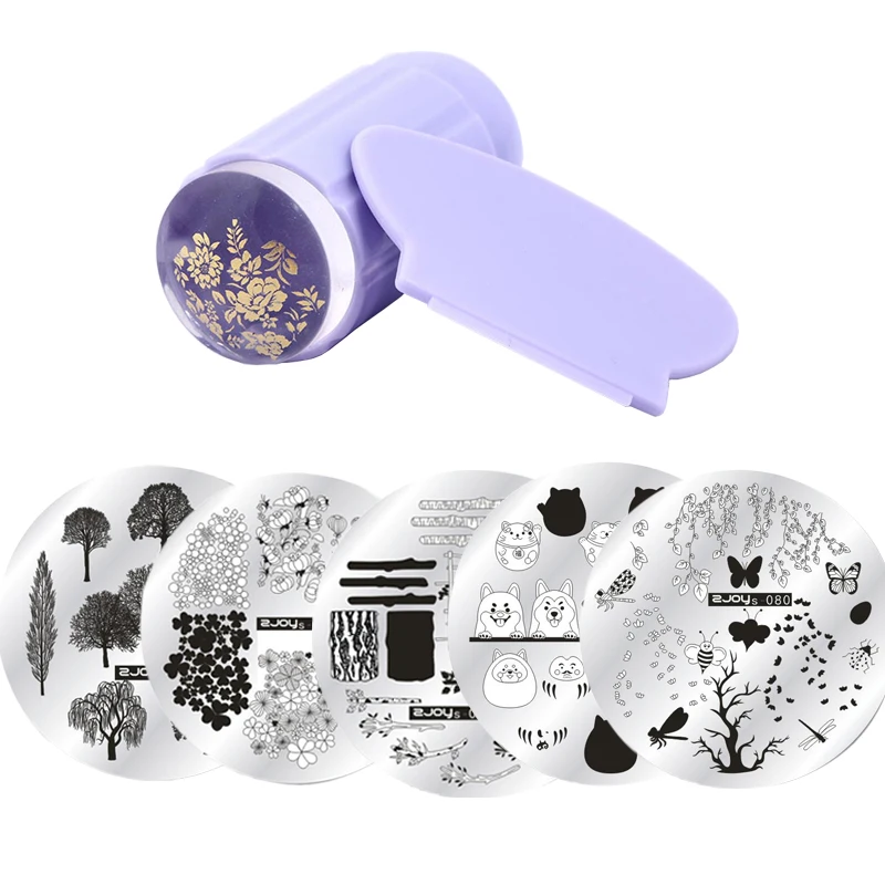 

3Pcs Nails Stamping Tool Set Nail art Stamping Template + Clear Jelly Silicone Stamper +Scraper Stamp Manicure Nail Art Tool