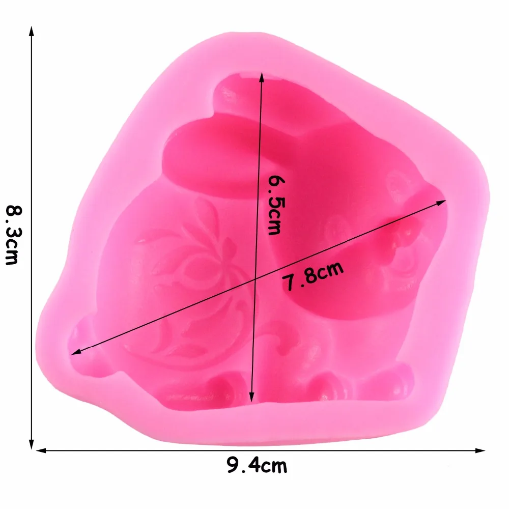 Пасхальный кролик помадка силиконовая форма 3D крат Мыло Плесень DIY ручной работы мыло формы торт украшения инструменты формы для шоколадной мастики