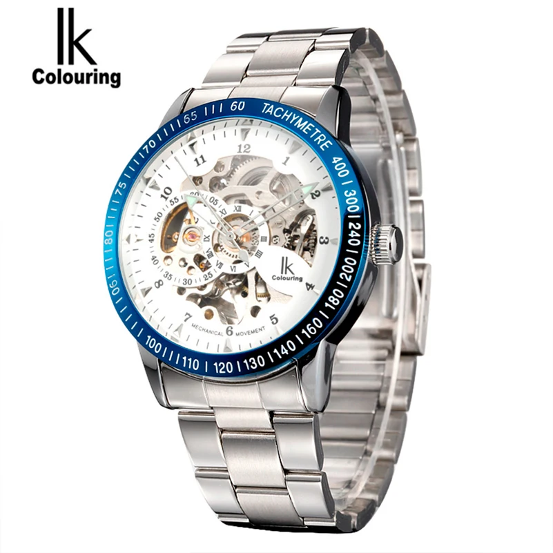 Luxury Mechanical Skeleton Male Waterproof Watch Men Brand Stainless Steel Strap Fashion Casual Wristwatches Relogio Masculine