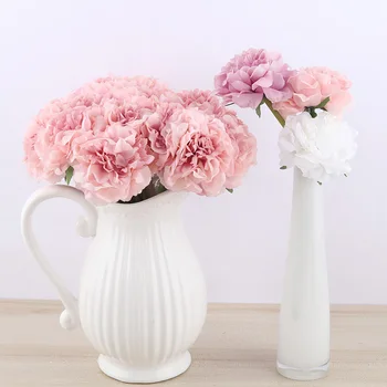 

2pcs peony silk artificial white flowers bouquet decoration for bride wedding table pink flowers fake hydrangea cheap flower