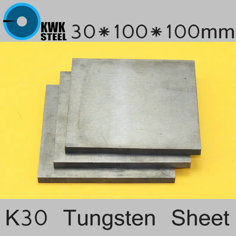 

30*100*100mm Tungsten Sheet Grade ISO K30 YG8 44A K1 VC1 H10F HX G3 THR W Tungsten Plate ISO Certificate Mould Stamping Material