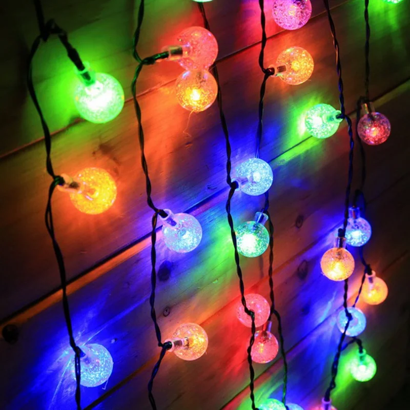 5m 30 Led Multi Color String Lights Solar Power Bulb Outdoor