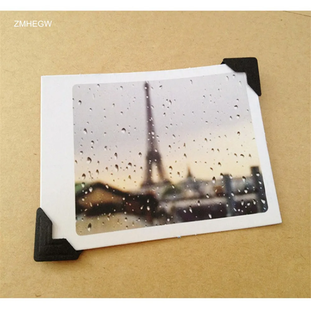 

ZMHEGW DIY Vintage Corner Kraft Paper Stickers Photo Albums Decoration Scrapbooking Viscose Photo Dedicated Fitting Free Shipp