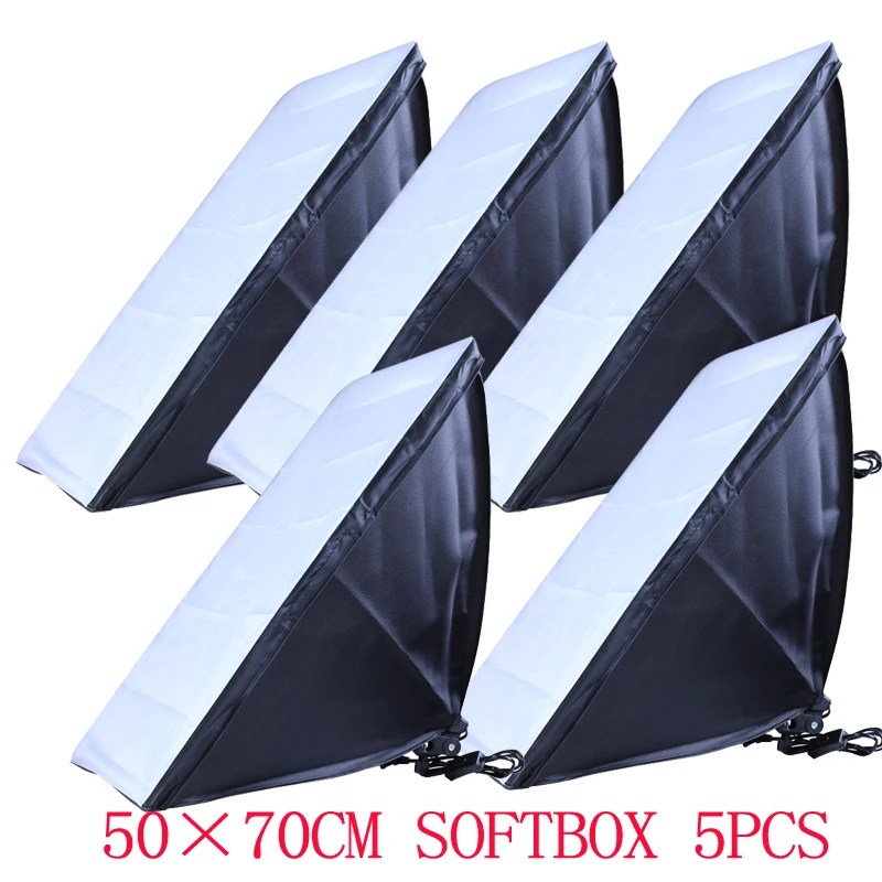 

100-240v Photography diffuser 50*70cm Softbox 5pcs E27 Lamp Holder For Studio Continuous Lighting not include Bulbs