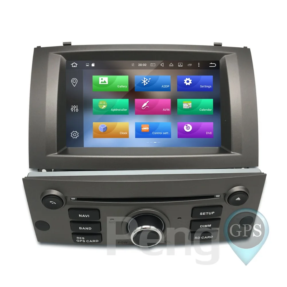 7 дюймов Android 8,1 Системы Octa Core gps навигации CD DVD проигрыватель для peugeot 407 2004-2010 два Din Автомобильный Радио мультимедиа головное устройство