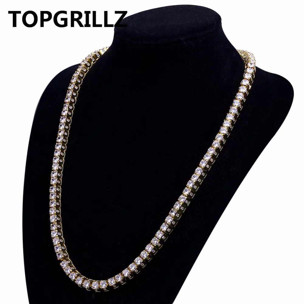TOPGRILLZ позолоченная/серебряная цепочка с полным покрытием сверкающими