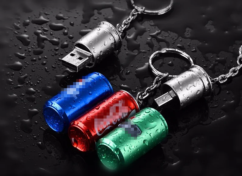 Стиль, Usb флеш-накопитель 2,0, металлический Usb флеш-накопитель, 4G 8GB 16GB 32GB 64GB 128 GB, флеш-накопитель Cola, банки для напитков, Pendriv