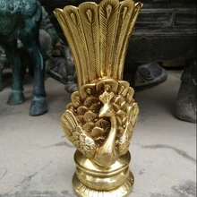 Рождественские украшения для дома+ 7 дюймов красивые китайские металлические ваза, домашний декор латунный кран вазы