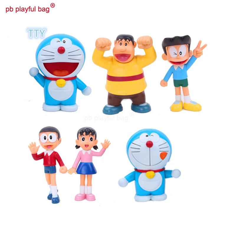 

Hot 6pcs/set Doraemon Action figure 11cm PVC Doraemon Faimly figures toys for children gifts