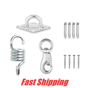 

Kit 500 LB Capacity Hammock Spring Swivel Hook and Ceiling Hammock Hanging accessories for Hanging chair Porch swing Sandbag