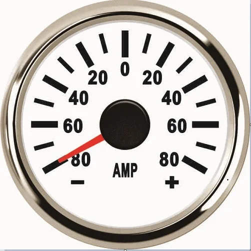 Marine Ammeter AMP Gauge 80A With Current Sensor With Backlight 9 32V