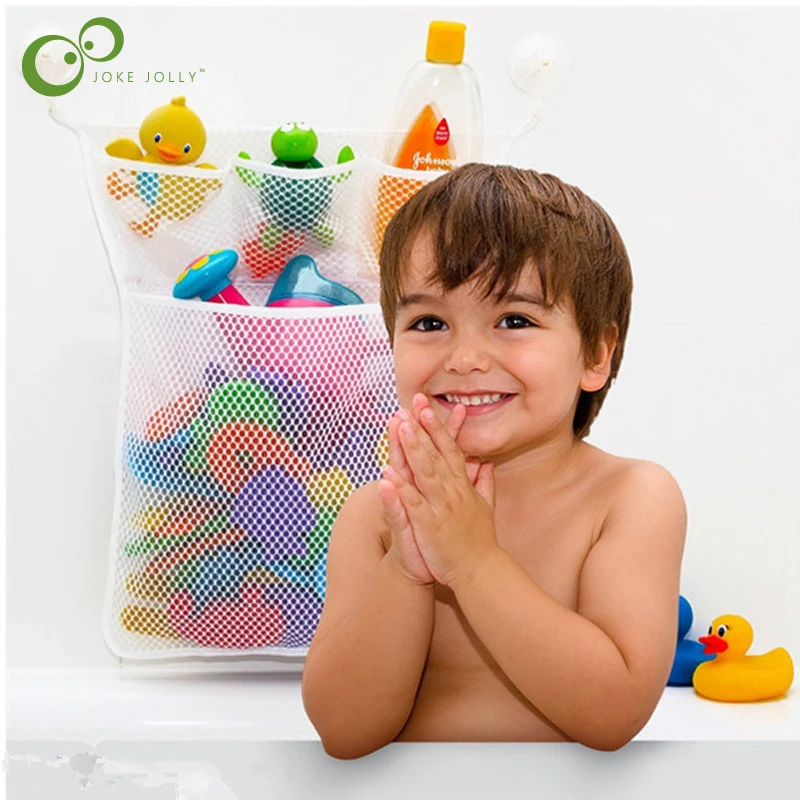 Baby bathroom mesh bag for bath toys bag kids basket for toys net