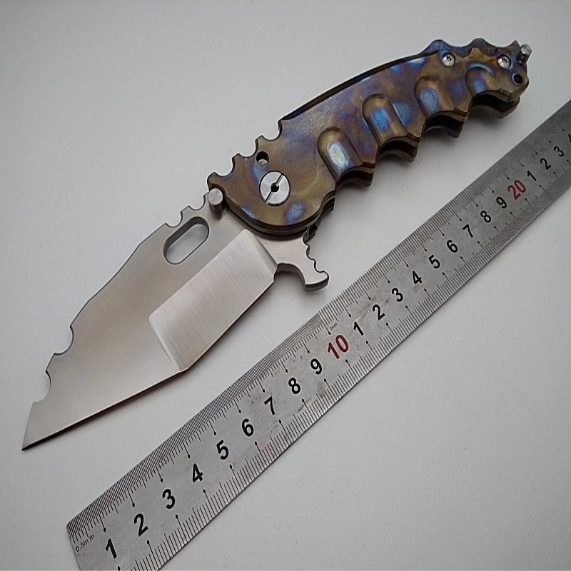 

KESIWO camping folding knife D2 TC4 titanium handle flipper blade hunting knives survival axe tactical garden Tools EDC knife