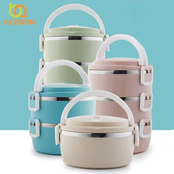 

Large Capacity Stainless Steel Lunch Box Kids Thermal Insulation Bento Box Kitchen Food Container Multi-layer Stackable Lunchbox