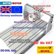 From UK/Germany free VAT 6040 CNC Router Milling Machine Mechanical Kit Screw Aluminum Clamp 80mm russian tax free cnc 6040 engraving machine frame ball screw 6040z milling router lathe