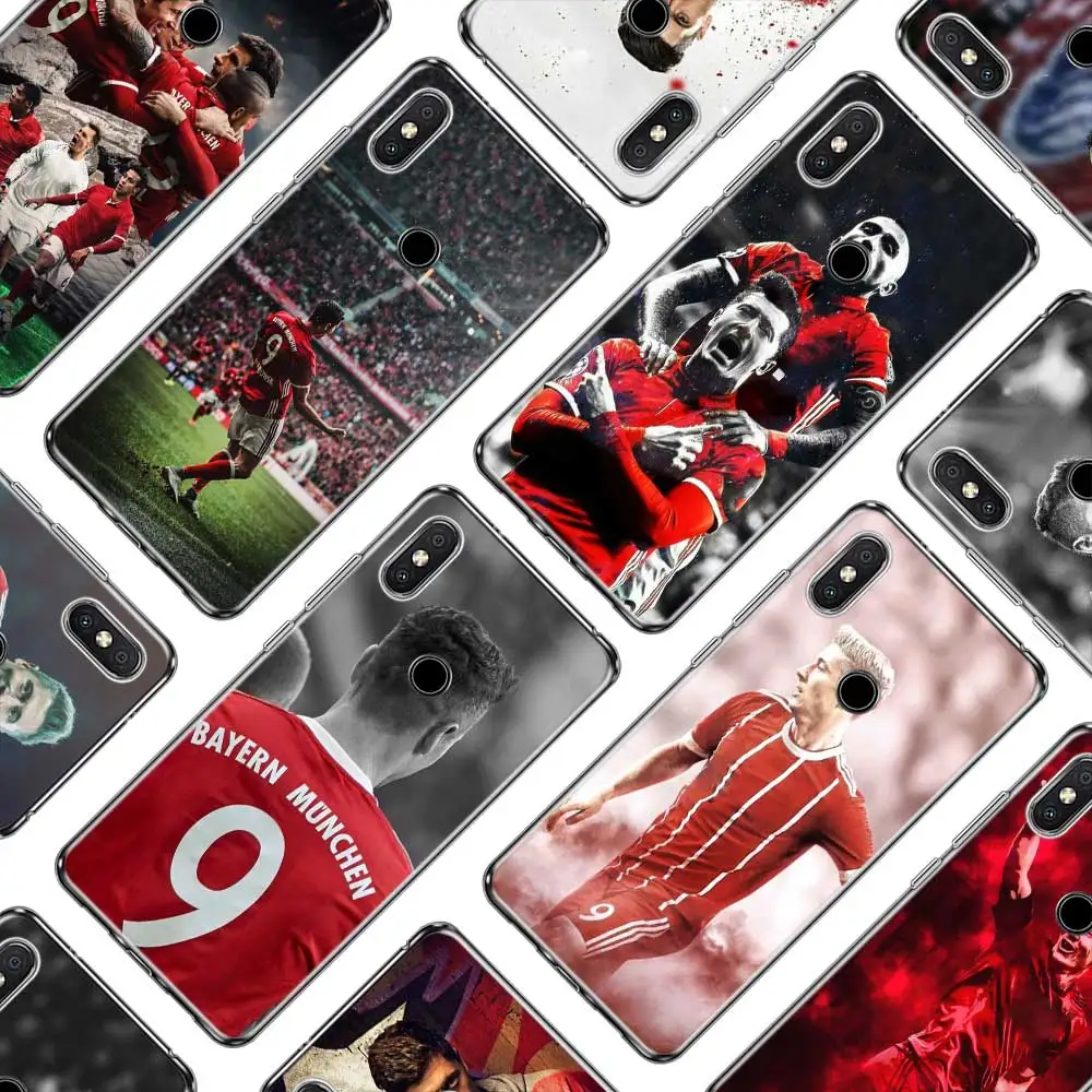 

Silicone Phone Case Football star Lewandowski for Xiaomi A1 A2 Redmi Note 4 4X 9 8 7 6 6A 5 5X 6X S2 Pro Lite Plus Cover