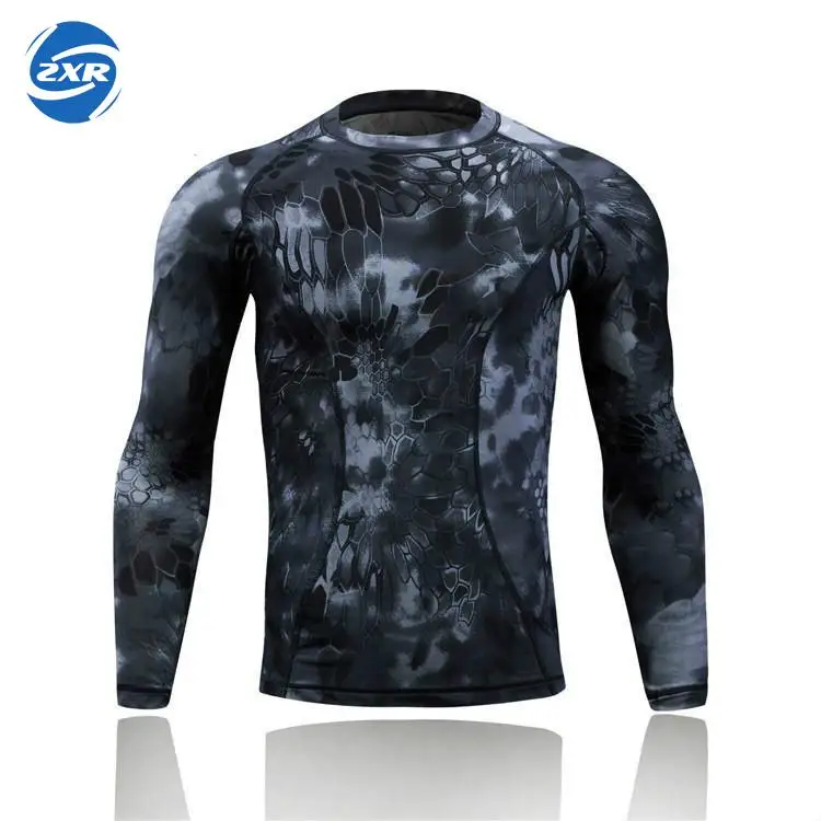 

Mens Camo Long Sleeve Quick Dry Fishing Tactical T-shirt Men Combat Running Tights Outdoor Hiking T Shirt Ciclismo Hunting Shirt