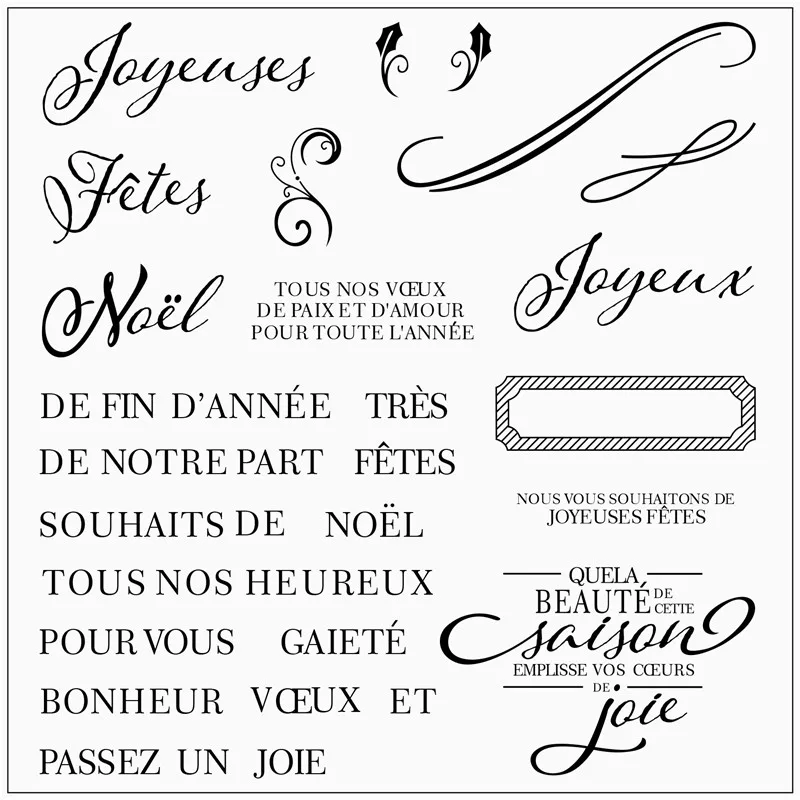 

French letter Exquisite transparent silicone rubber stamps/handmade Christmas album for children decorative production