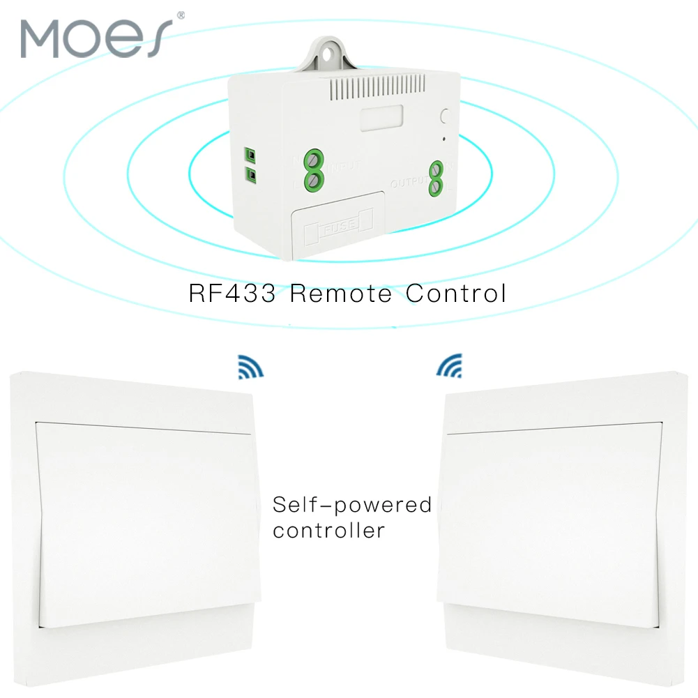 RF433 Беспроводной Переключатель No устройство дистанционного управления на батарейках настенный выключатель света автономным питанием без проводки стены Панель передатчик