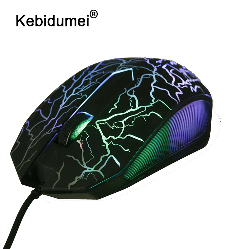 kebidumei LED Colorful Computer Gaming Mouse Professional Ultra-precise Game for Dota 2 LOL Gamer 2400 DPI USB Wired | Компьютеры и