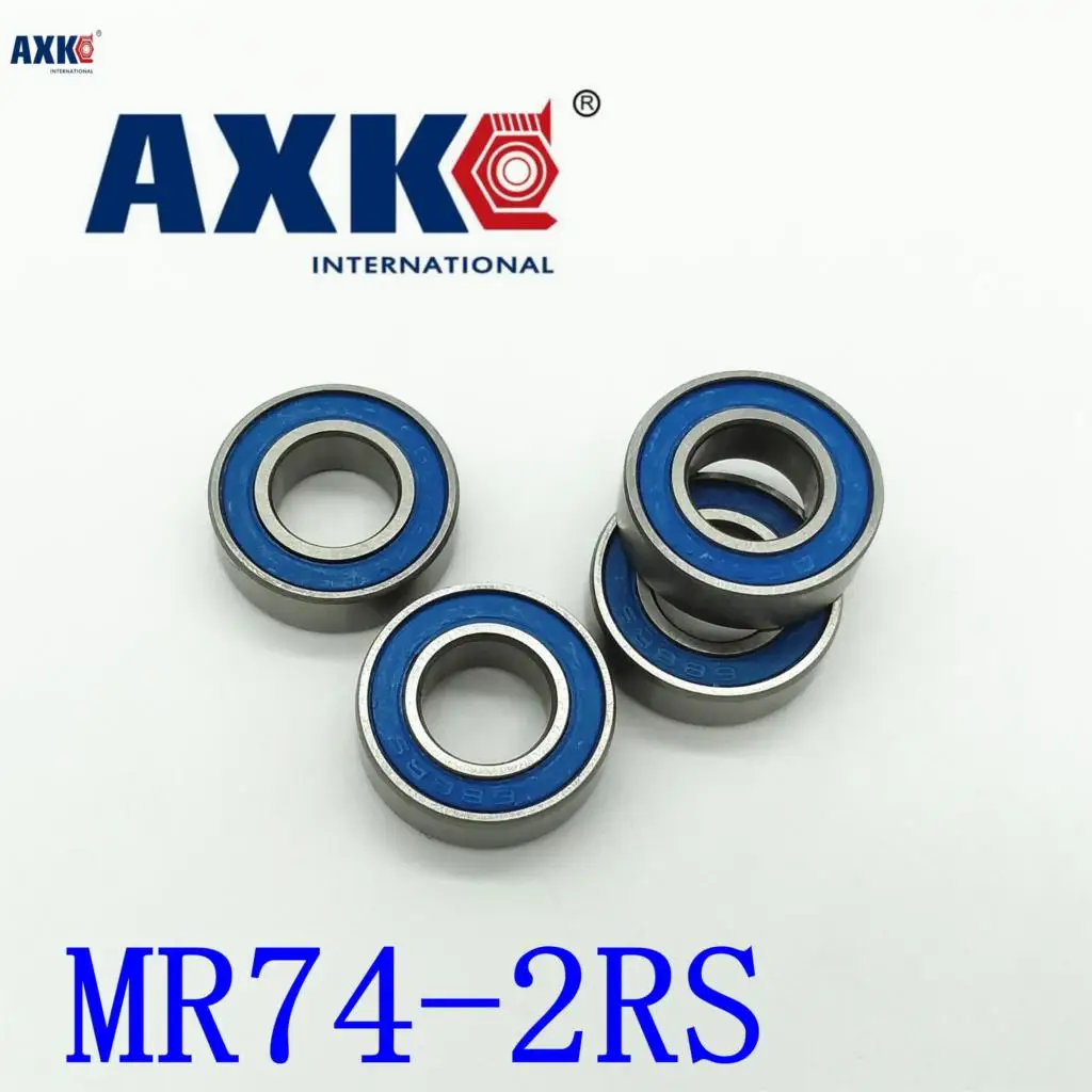 10 шт. Mr74 2rs Abec 5 4*7*2 мм миниатюрные шариковые подшипники Mr74rs L740 синий
