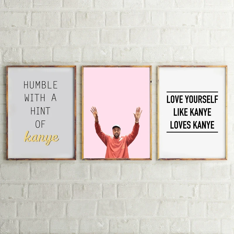 Kanye West Canvas Art Prints Hip Hop Poster , Music Rap Poster Kanye