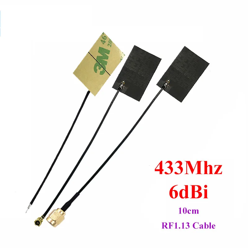 20pcs/lot 433Mhz 6dbi LoRa FPC antenna Embeded FPC Antennas for IOT lorawan IPEX 10cm cable high gain