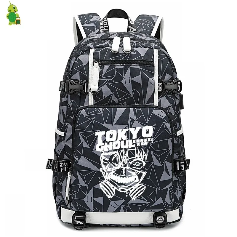 Anime Tokyo Ghoul Backpack School Bags for Teenage Girls Boys Large Capacity Laptop Backpack Fashion Travel Bags Casual Rucksack - Color: 20