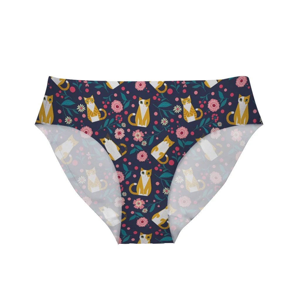 Noisy Designs Wholesale Dark Finish Printed Female Panties Sexy Underwear Calcinhas Mulheres Seamless Briefs Elastic Lingerie |