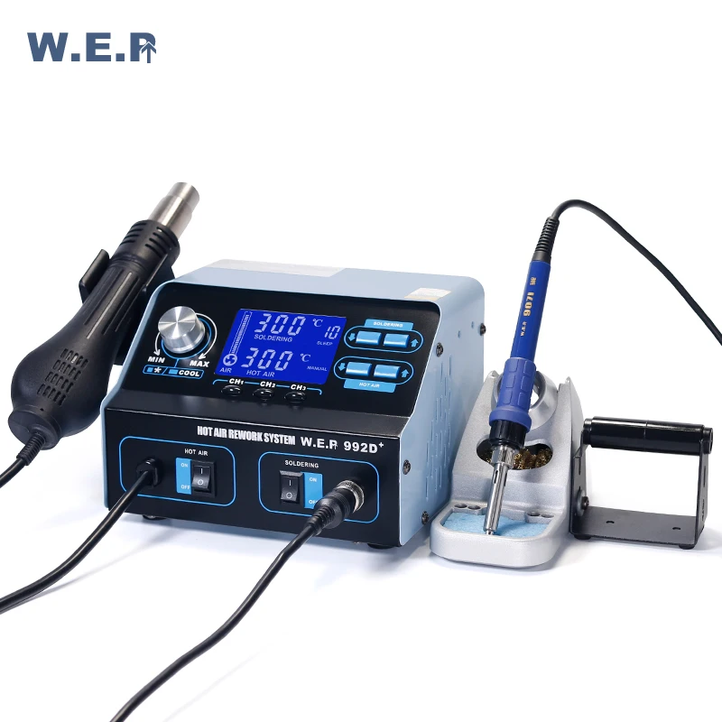 WEP 992D+BGA Rework Station Hot Air Desoldering Iron Soldering Station