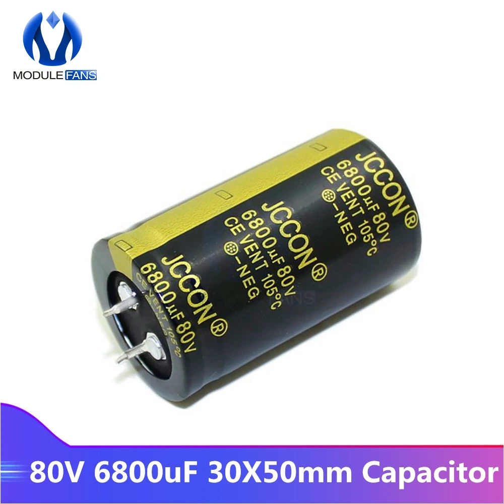 

80V 6800uF 30X50mm 30X50 Aluminum Electrolytic Capacitor Diy Electronic High Frequency Low ESR 30*50mm 30*50 mm