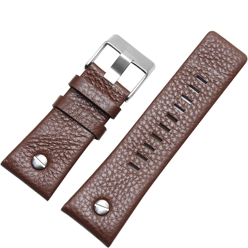 

Diesel 24 26 28 30mm Genuine leather Watch Bands For Watch DZ7332 7413 7125 7265 men brown watch strap Free tools Exempt postage