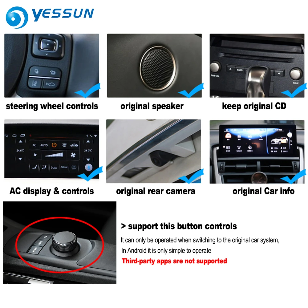 Best YESSUN 10.25" For Lexus ES 300h ES300h 2014~2017 Car Android Carplay GPS Navi maps Navigation Player Radio Stereo DVR no DVD 3 Best YESSUN 10.25" For Lexus ES 300h ES300h 2014~2017 Car Android Carplay GPS Navi maps Navigation Player Radio Stereo DVR no DVD 3