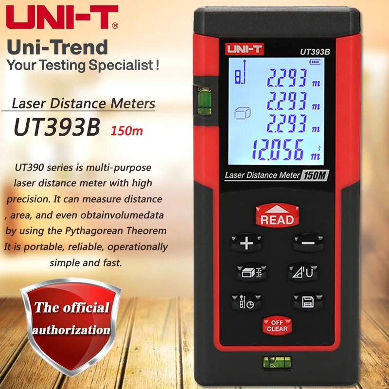 

UNI-T UT393B 150M High-precision laser rangefinder Multi-function distance measuring instrument Dual-level bubble data storage
