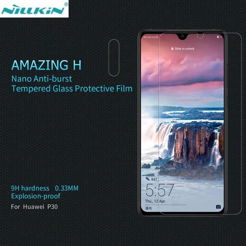 

Nillkin Amazing H 0.33MM Anti-Explosion Glass For Huawei P30 Tempered Glass Screen Protector For Huawei P30 Lite P30Lite Nova 4E