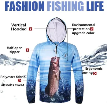 Sunscreen fishing clothing custom quick-drying breathable mosquito jacket long-sleeved men's yacht surfing drift water outdoor Sunscreen fishing clothing custom quick-drying breathable mosquito jacket long-sleeved men's yacht surfing drift water outdoor