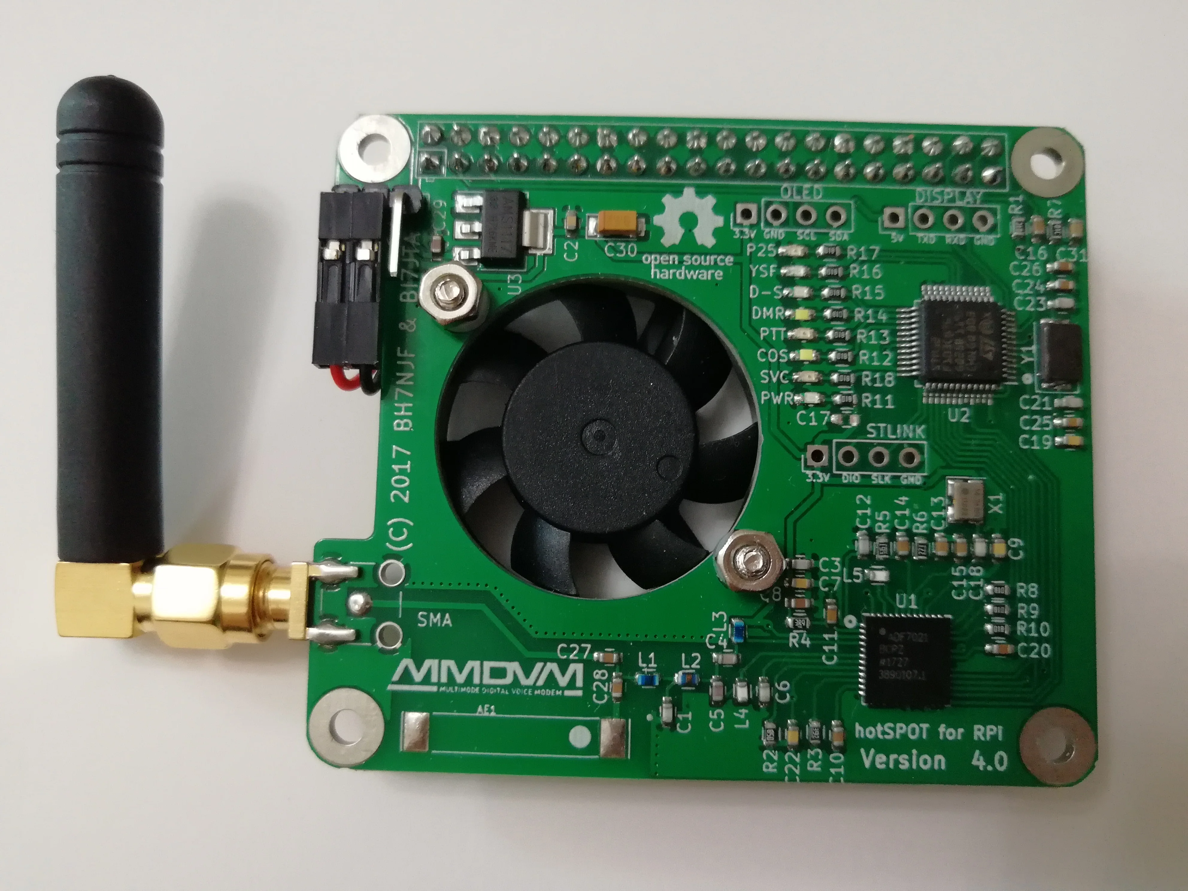 

Simplex hotspot board with ANT Raspberry Pi MMDVM with Fan NANO wireless