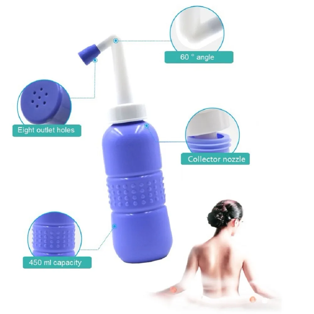 

Travel Bidet Easy-to-use Portable Bidet with Convenient Nozzle Storage Travel Bag 400 ml Capacity Angled Nozzle Spray