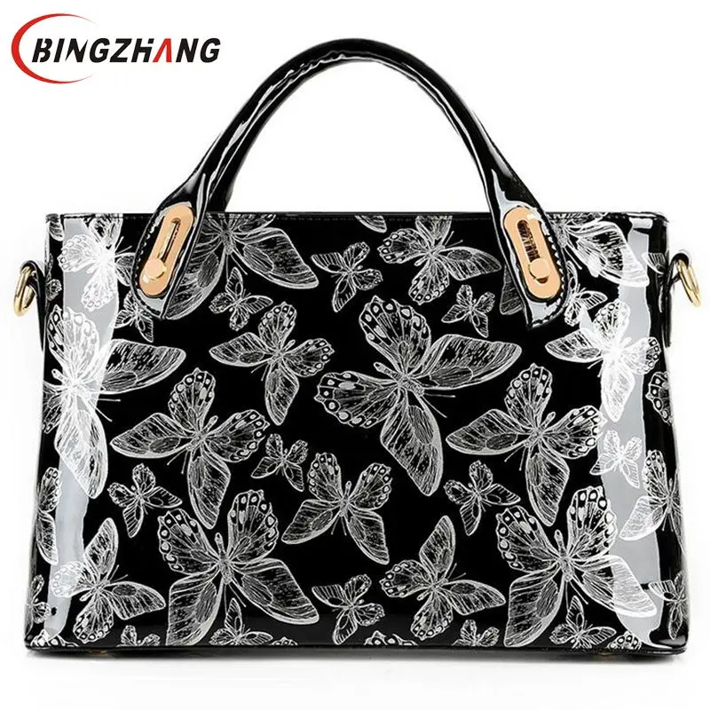 

2016 Butterfly Women PU Leather Designer Handbag Casual Women Messenger Bags Style Ladies Crossbody Shoulder Bag Tote L4-2350