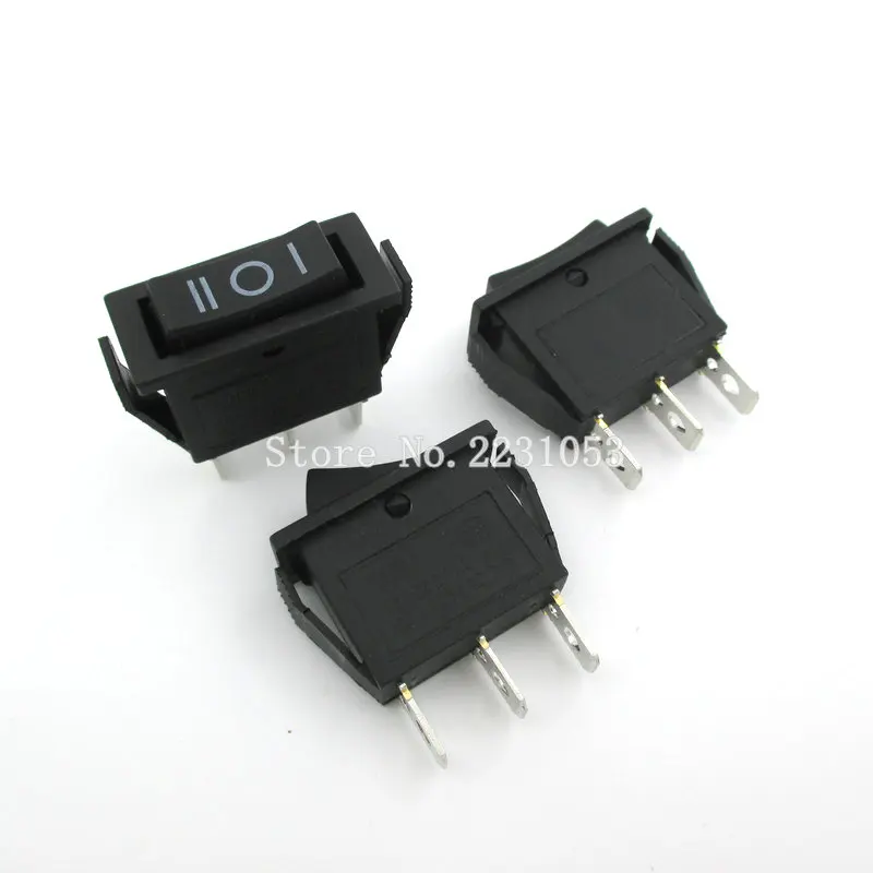 5 шт./лот AC 10A/250V 15A/125V 3 Pin SPDT ВКЛ-ВЫКЛ-ВКЛ. 3 положения кулисный переключатель для лодки 30*13,6 мм KCD3-3PD