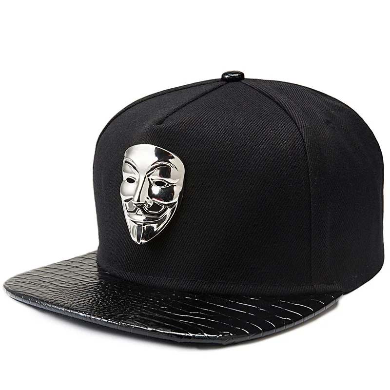 Панк Хип Хоп Snapback шапки V для Vendetta бейсбольные кепки Черные Шляпы прямые полями улица Bboy Рэппер танцор MC DJ Skate Gorras - Цвет: Style 5