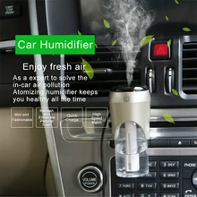 CARGOOL Mini Car Humidifier Portable Essential Oil Diffuser Auto Air Purifier Dual-USB Charger 360 Degree Rotation