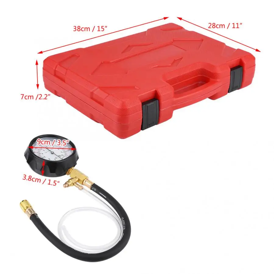 TU-114 Petrol Fuel Diesel Pressure Tester Gasline Injector Pump Pressure Gauge Diagnostic Tool