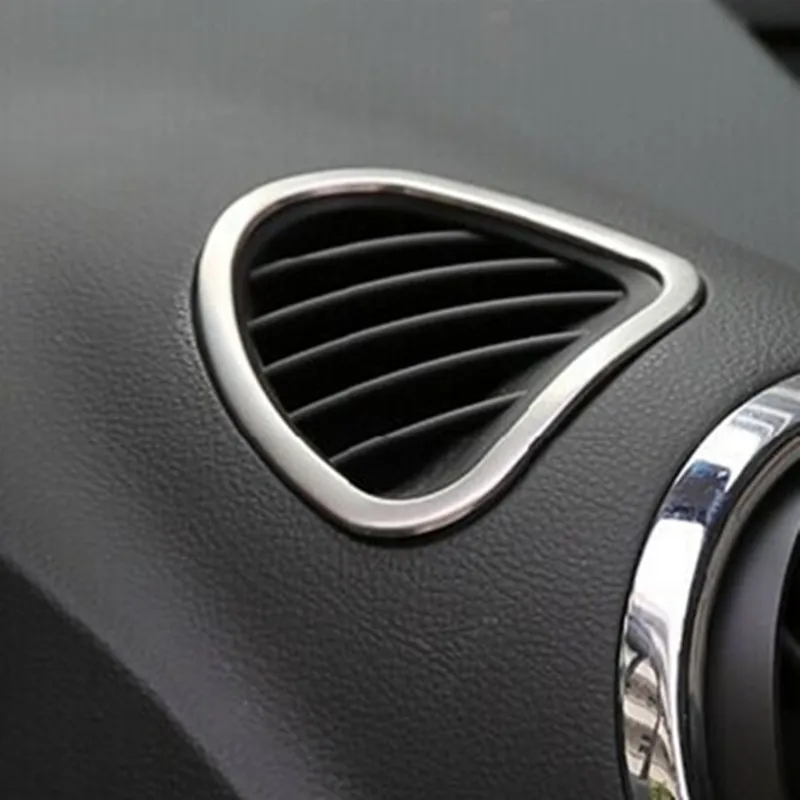 Us 8 27 6 Off Bbq Fuka 2pc Auto Stainless Sticker Fit For Chevrolet Trax Trunk Air Conditioning Outlet Decoration Cover Trim Car Styling In Interior