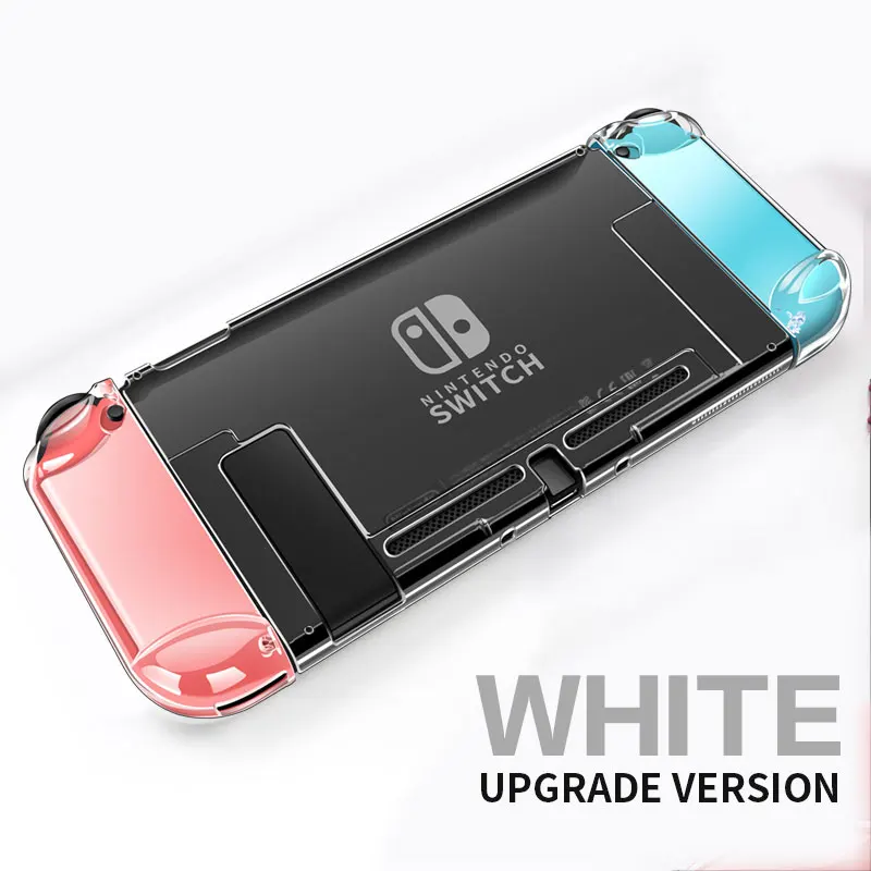 Жесткий прозрачный защитный чехол(ошибка) для Nintendo Switch Shell Funda прозрачный съемный защитный чехол Чехлы с кристаллами для Dockable - Цвет: Transparent White