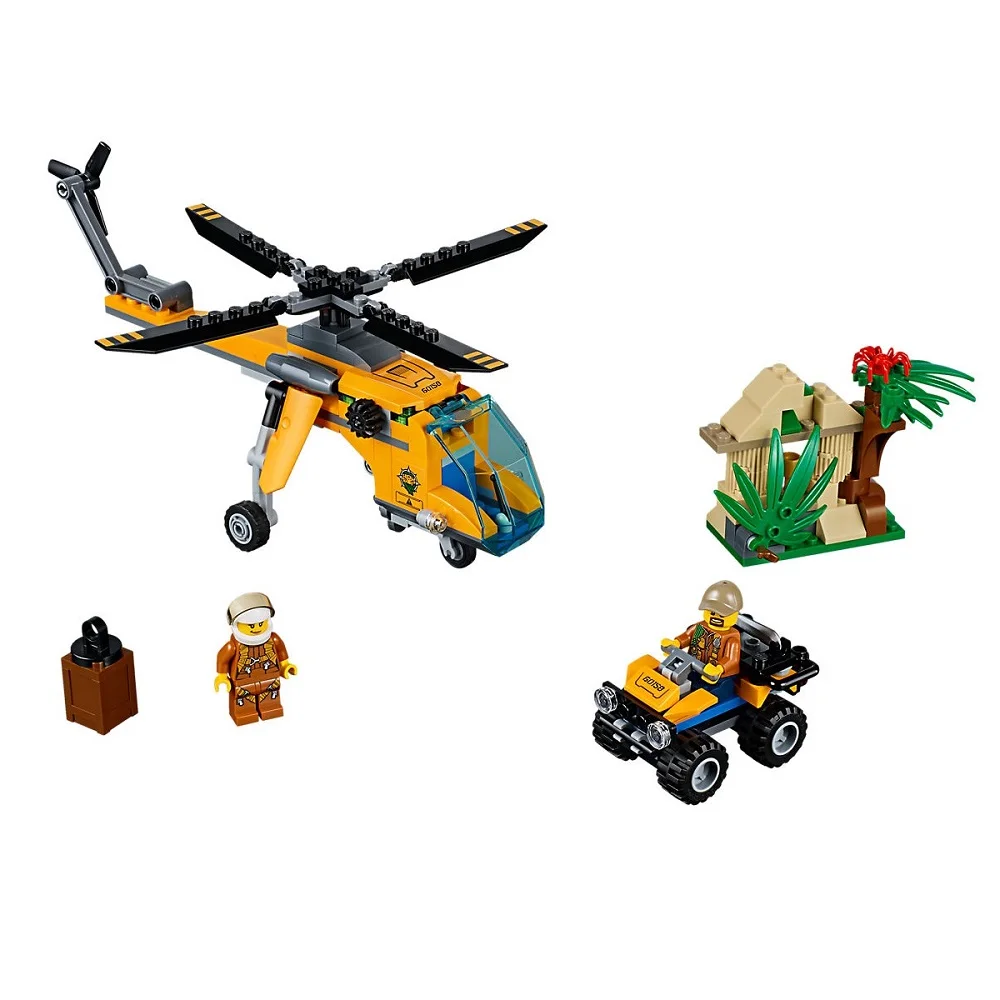 Jungle Cargo Helicopter City исследователи джунглей 60158 строительные блоки кирпичи модель