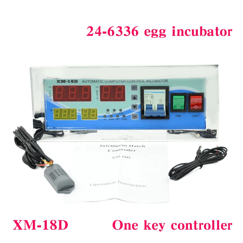 Цифровой автоматический небольшой термостат для яичного инкубатора контроллер влажности и температуры XM-18D - Цвет: XM18D